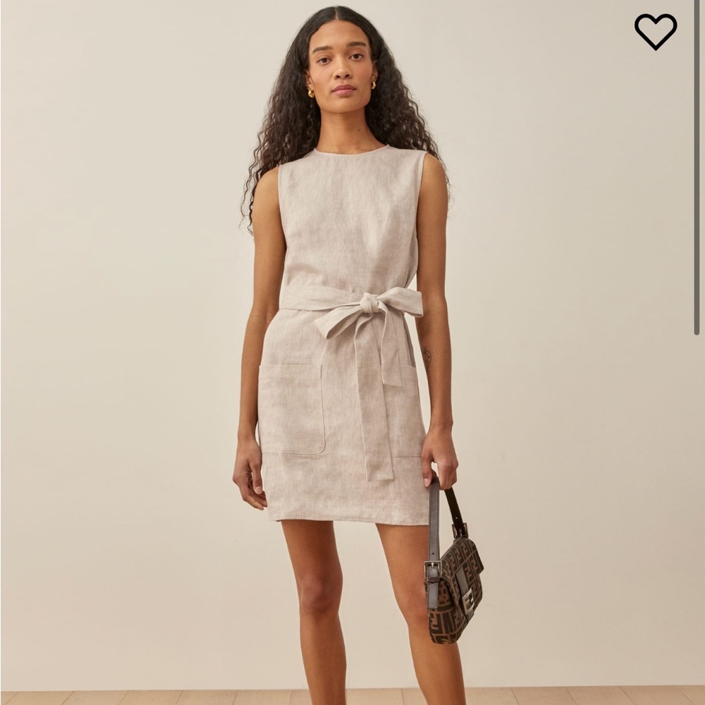 Reformation Beige Mini Dress